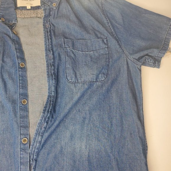 River Island Denim Button Down - Picture 3 of 11